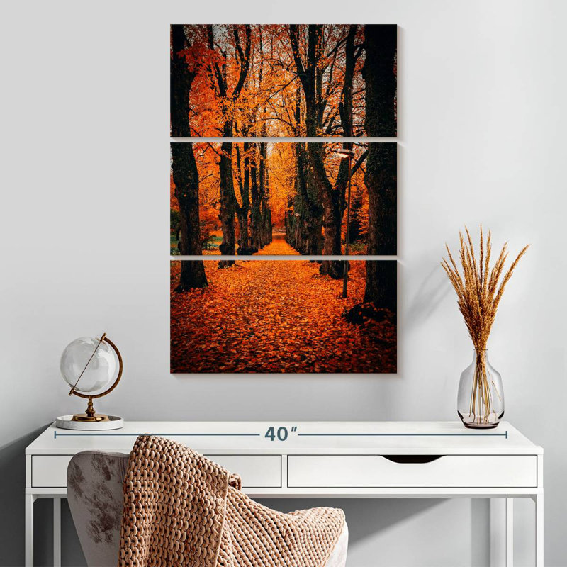 Arbres du parc Alvord en automne, H 32 po x l 20 po