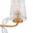 Romantic Three Light Ribbed Glass Vanity Light