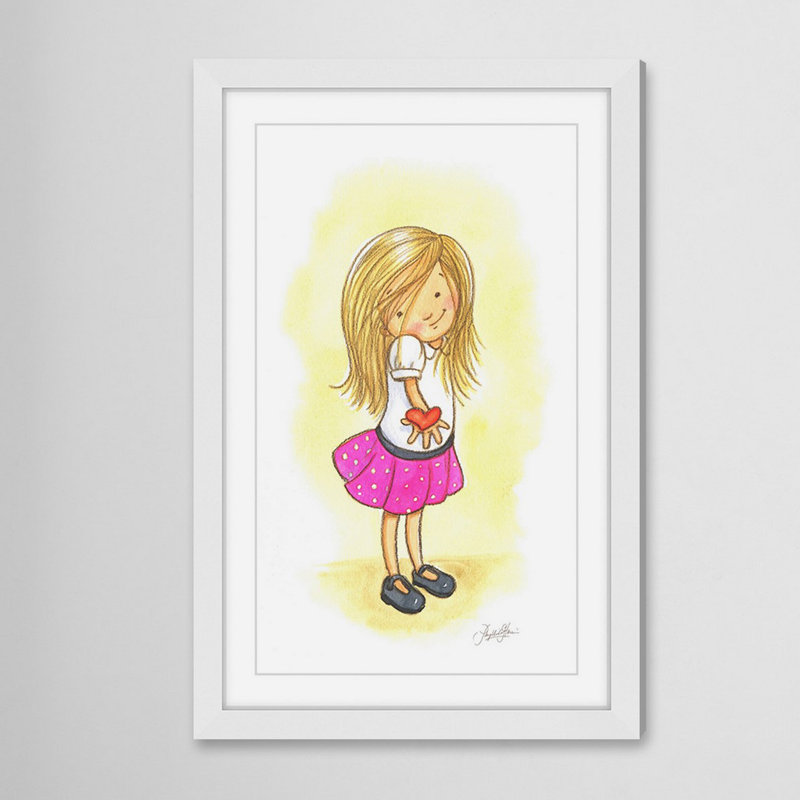 «My Heart» par Phyllis Harris, reproduction encadrée, H 18 po x l 12 po x P 1,5 po