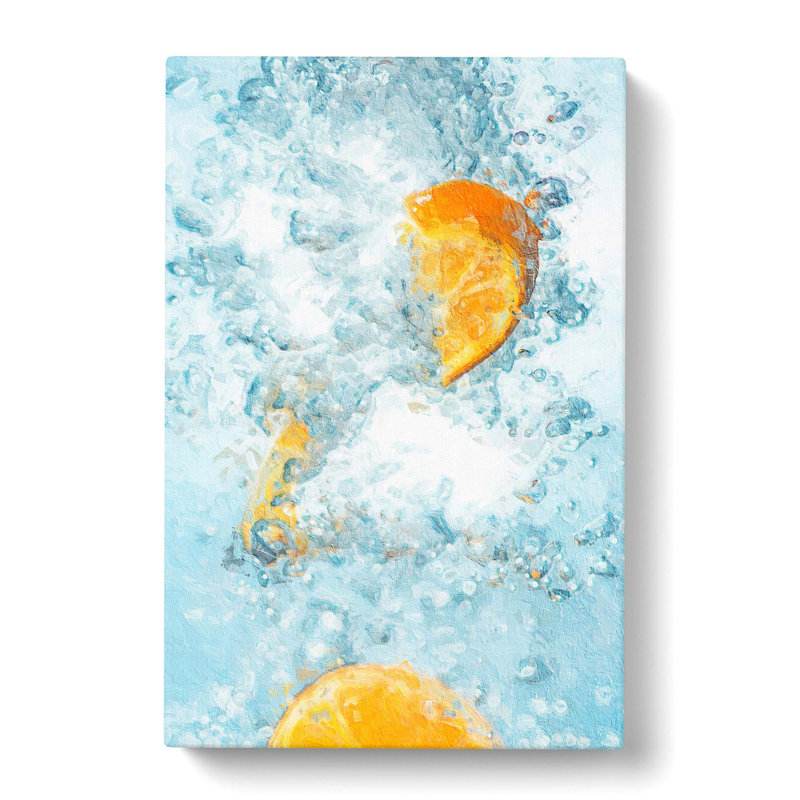 Orange In The Water - Wrapped Canvas Painting, 76cm H x 50cm W x 3cm D