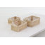 Cole And Grey Rattan Woven Decorative And Functional Storage Basket With White Rope Handles