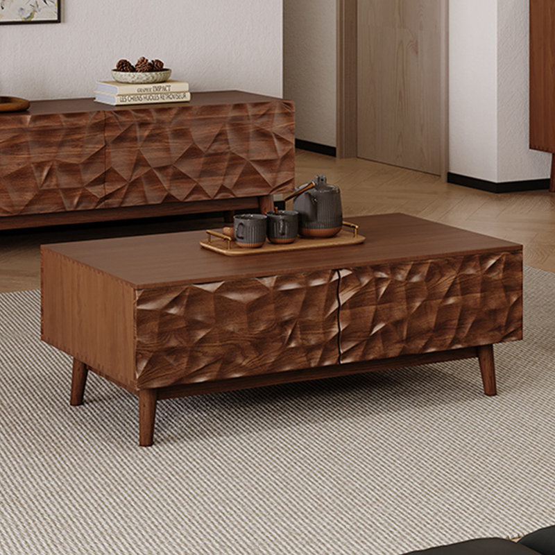 Solid wood multi-functional creative tea table, 17.72" H x 47.24" L x 23.62" W