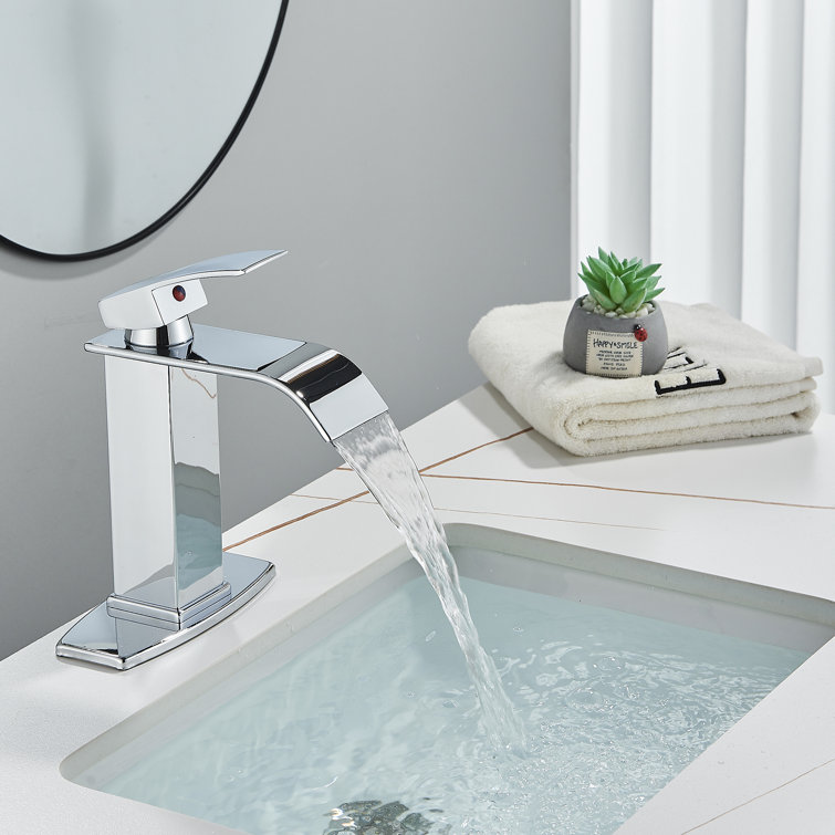Single-Hole Single-handle Bathroom Faucet with Drain Assembly