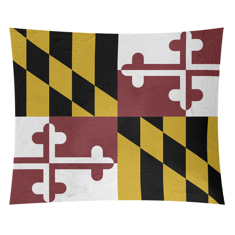 Tapisserie de l’drapeau maryland Enrik, H 27,5 po x l 37,5 po, Intérieur