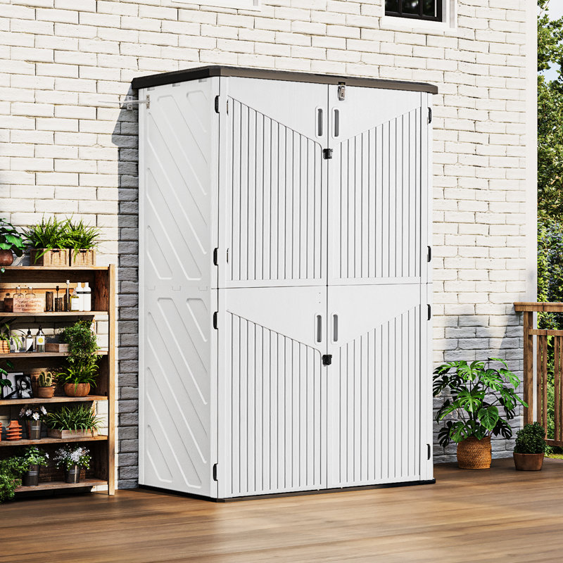4.5 Ft. W X 2.5 Ft. D Resin Storage Shed with Shelves