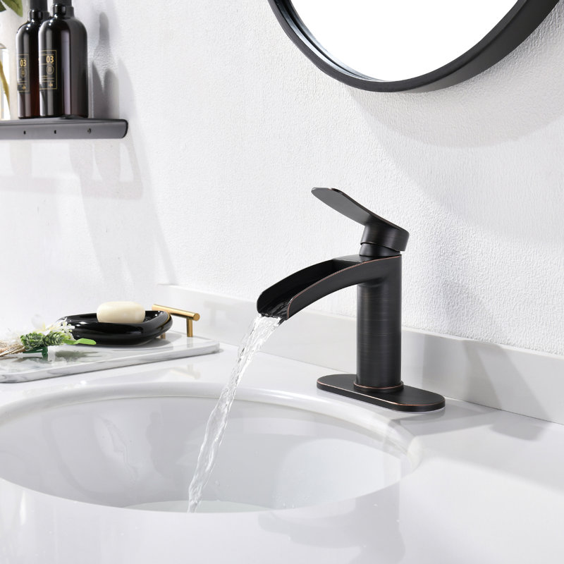 Single-handle Bathroom Faucet with Drain Assembly, Oil Rubbed Bronze