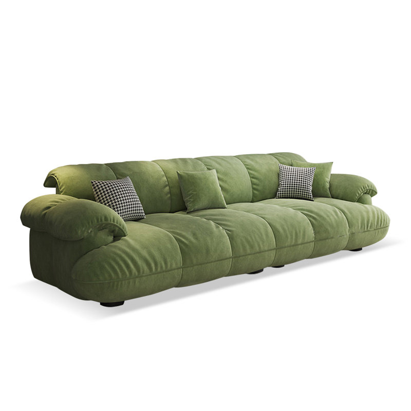 Coussin modulaire en polyester vert, 31.5" H x 110.24" W x 39.37" D, Green