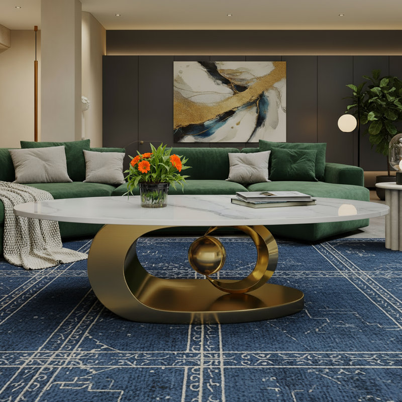 Table basse Modern, Doré