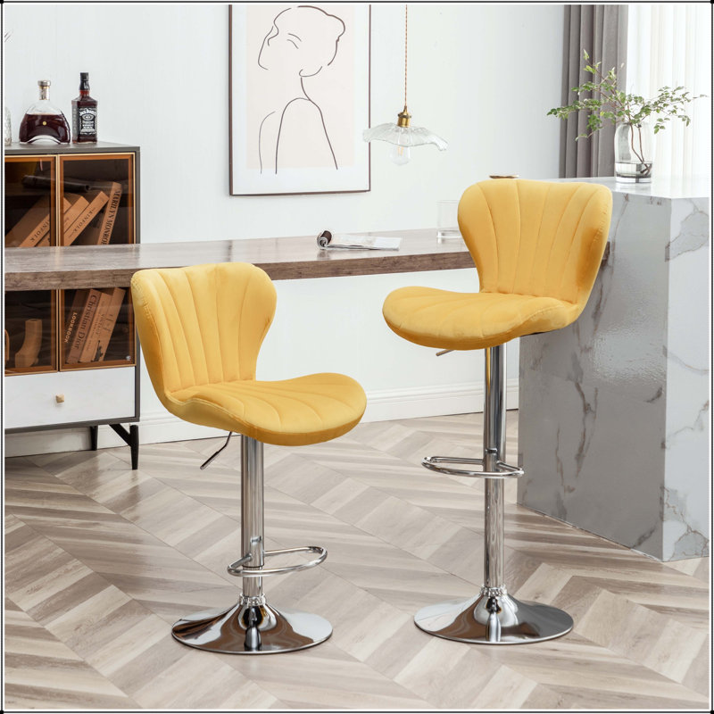 Ensemble de 2 tabourets pivotants réglables Ellston