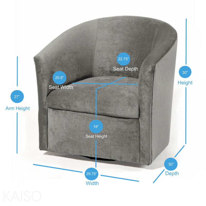 Fauteuil pivotant Ash, Grey