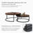 Carbon Steel Nesting Coffee Tables Set - Round Extendable Design with Durable Panel for Living Rooms-852533186