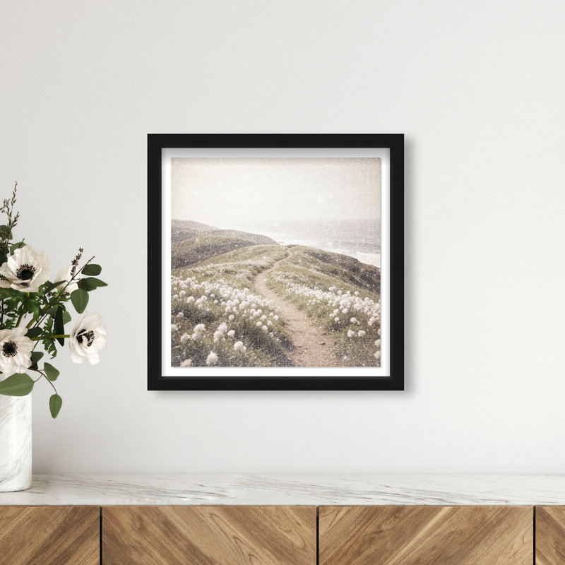 Blooming Path Print by Oliver Gal, 17.5" H x 17.5" W, Black Shadowbox