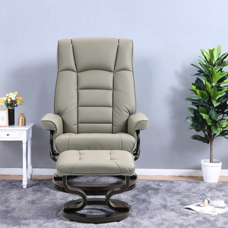 Fauteuils inclinables modernes avec repose-pieds, fauteuil inclinable réglable en similicuir, pivotant à 360° pour la maison