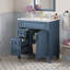 Meuble-lavabo de 30 po avec lavabo en céramique, petite armoire de salle de bain, armoire moderne avec 2 tiroirs et tablette réglable-121709113