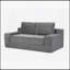 Canapé-lit confortable à assise profonde, petit canapé en velours côtelé moderne pour le salon et la chambre à coucher, coussin réversible avec coussins, sans assemblage requis, gris foncé-76309257