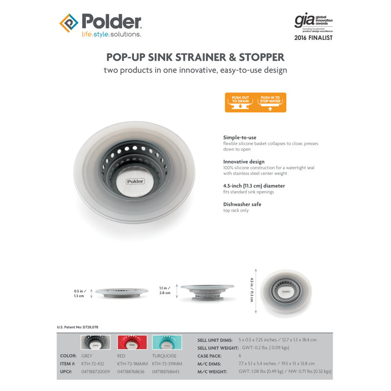 Basket Strainer, Gray