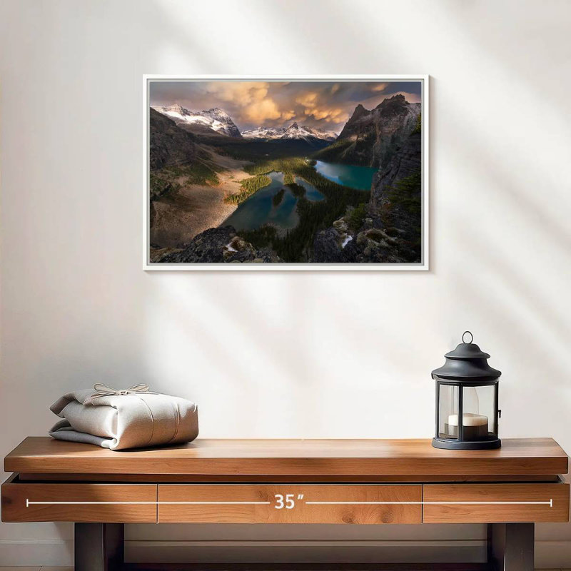 Vast Rocky Mountains, Cadre flottant blanc, 19 po x 13 po