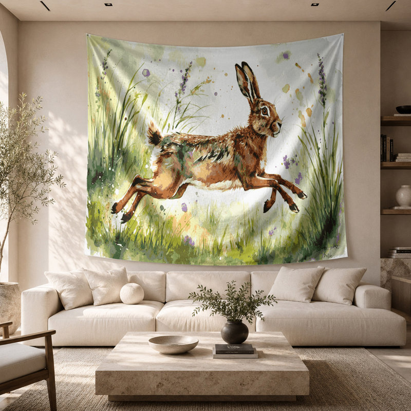 Tapisserie «Wildlife Spring Hare», 68 po x 80 po