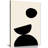 Minimalist Black Shapes - Wrapped Canvas Print-74306160
