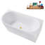 Baignoire autoportante de 63 po avec drain interne Streamline-101413074