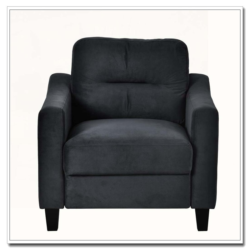 Fauteuil d'appoint en velours, Noir