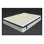 Grand matelas hybride en mousse et à ressorts - Soulagement de la pression et soutien de la colonne vertébrale pour un sommeil réparateur, blanc et bleu