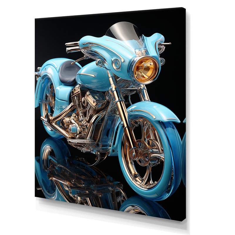 Scooter électrique bleu I, H 20 po x l 12 po x P 1 po, Toile tendue