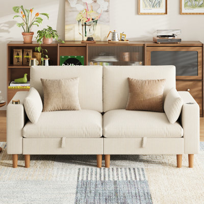 Canapé modulaire rembourré avec rangement Shepardson