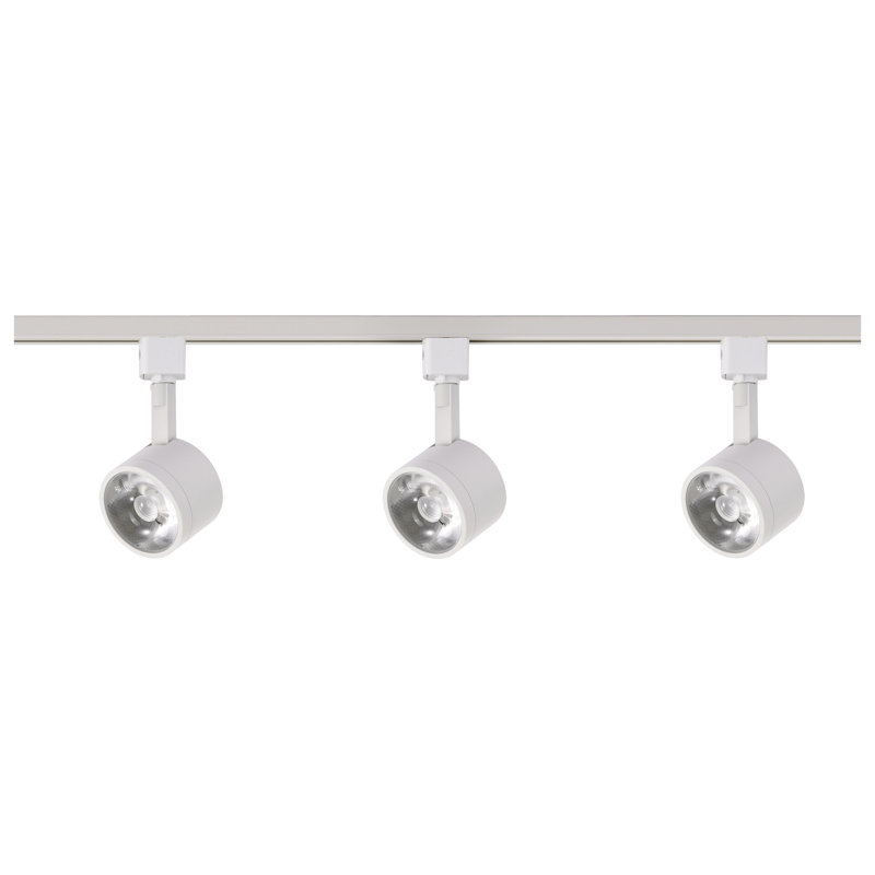 White Steel 3-Light LED Track Lighting Kit