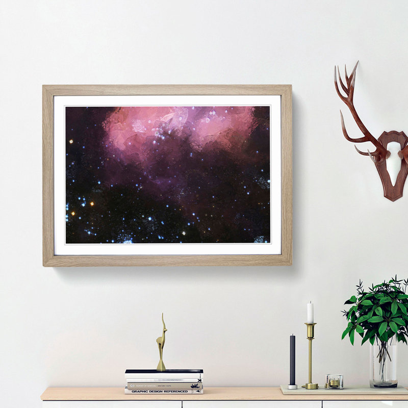 Out of Space Vol.28 in Abstract - Picture Frame Graphic Art Print, Oak Framed, 27cm H x 36cm W x 2cm D