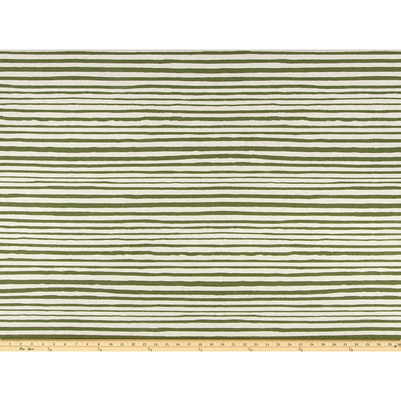 Housse de coussin à rayures vert olive, 19 po x 19 po