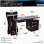 Bureau d'ordinateur avec rangement brun chocolat