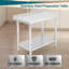 Table de préparation en acier inoxydable de 36 po x 24 po avec roues verrouillables, tablette réglable, dosseret et crochets à outils pour la cuisine, le restaurant, le garage et l'entrepôt, bord droit-130785439