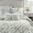 Modern Bedding Sets, 4 Piece Full Queen Microfiber Floral Quilt for Home