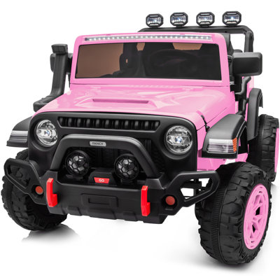 Hikiddo 2-Seater Kids Ride on Car Toy, 24V Electric Car for Kids 4-8 w/ Remote & Bluetooth - Pink
