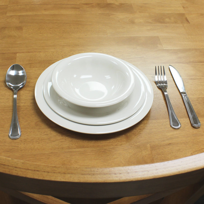 Melamine Dinnerware Set 12 Piece - Service for 4, Ivory