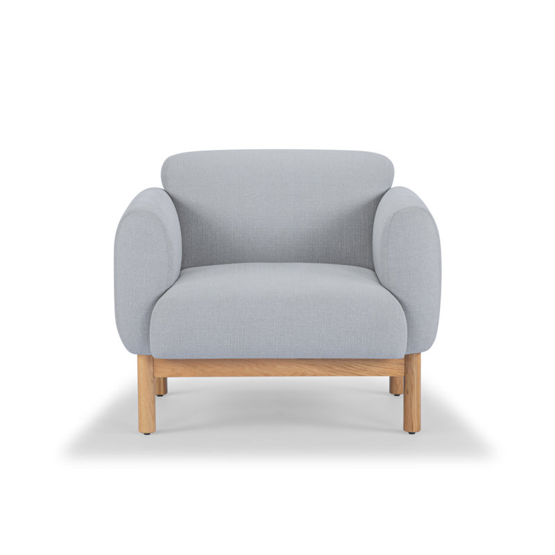 Chaise d'appoint Mattia, Mélange de lin gris clair Metro