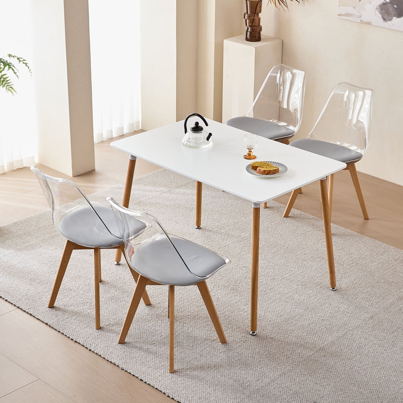 Huron Solid Wood Dining Chair, Grey, 6
