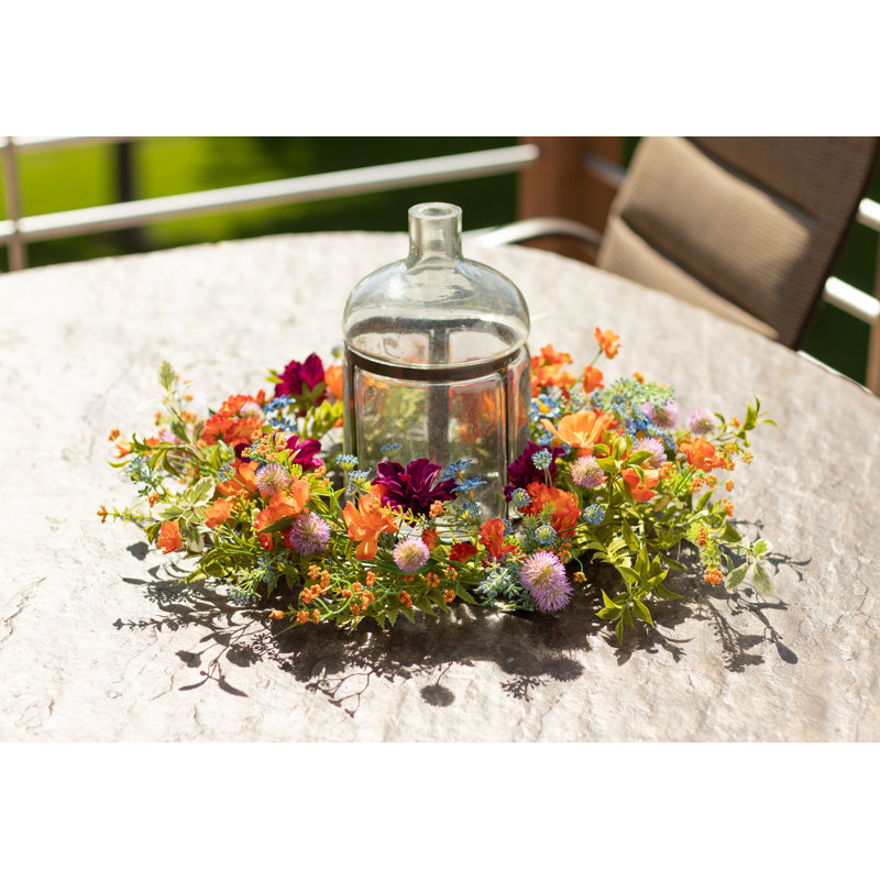 Couronne de dahlia artificielle 21 po 21