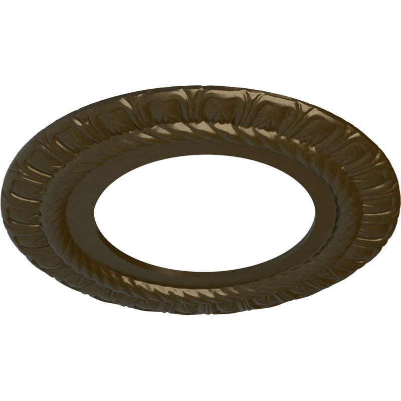Endurathane Daniela Ceiling Medallion, 8"OD x 3 7/8"ID x 1/2"P (Fits Canopies up to 3 7/8"), Hand-Painted Americana Crackle Finish