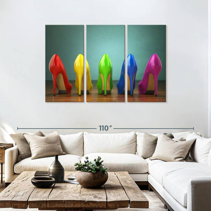 Shuttleworth Rainbow Heels, 48" H x 74" W