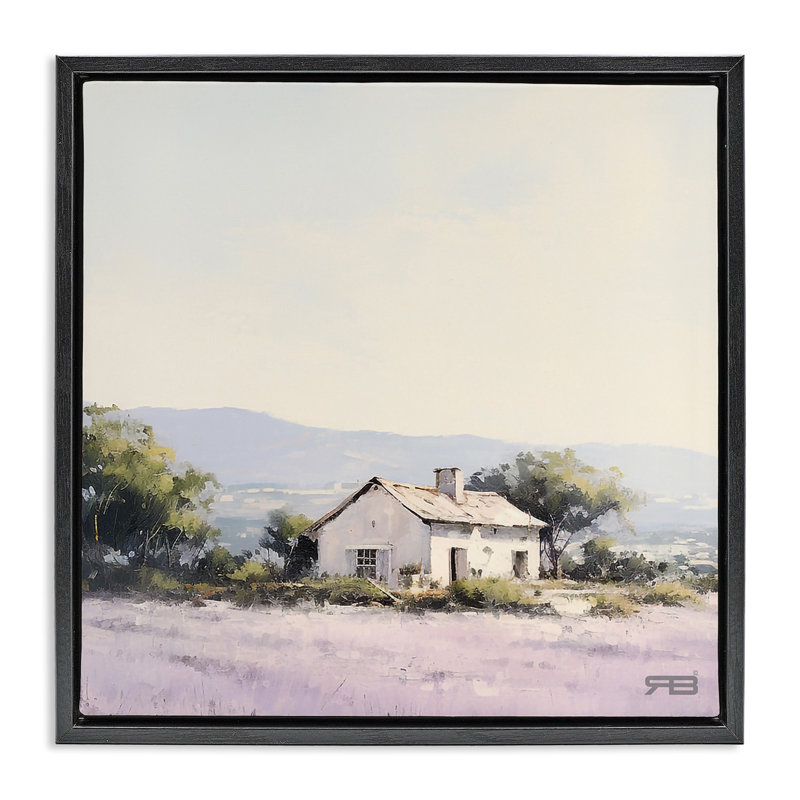 «Farm Farm», art mural encadré par Roozbeh Bahramali, Cadre flottant noir de jais, H 18 po x l 18 po