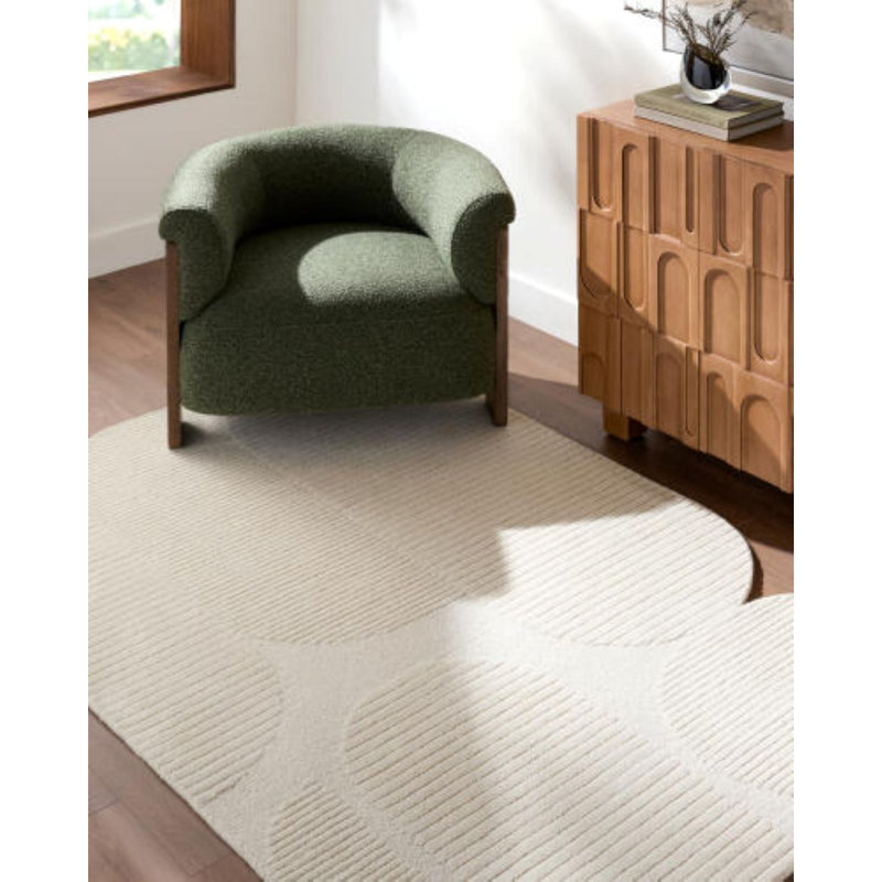 Tapis d'intérieur touffeté à la main Tate, Rectangle 6 pi x 9 pi