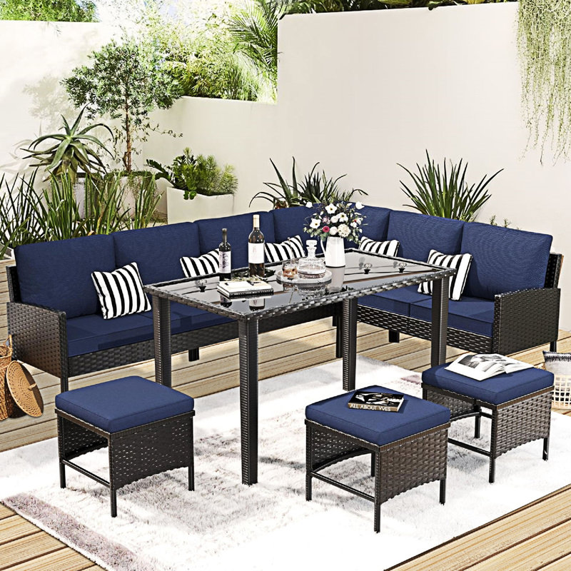 Ensemble de mobilier d'extérieur 7 pièces