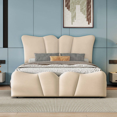 Upholstered Platform Bed Velvet Upholstered Bed