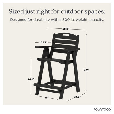 POLYWOOD Nautical Counter Chair