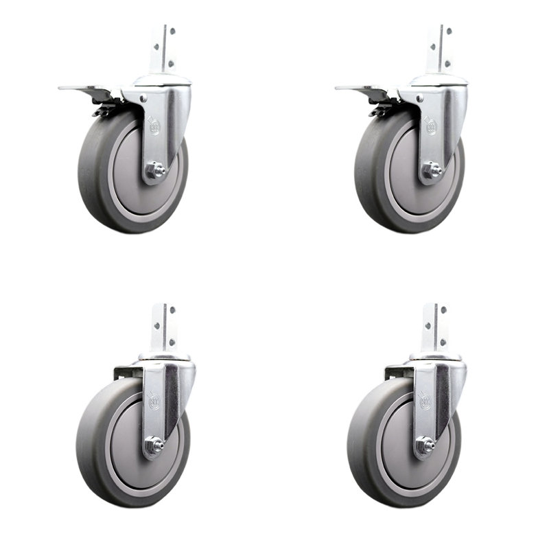 4 Piece Thermoplastic Rubber Caster Set