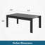 Table basse d'extérieur en aluminium 43 po