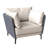 Devkran Upholstered Leather Accent Chair Single-Seater Sofa with Steel Legs-1783384770
