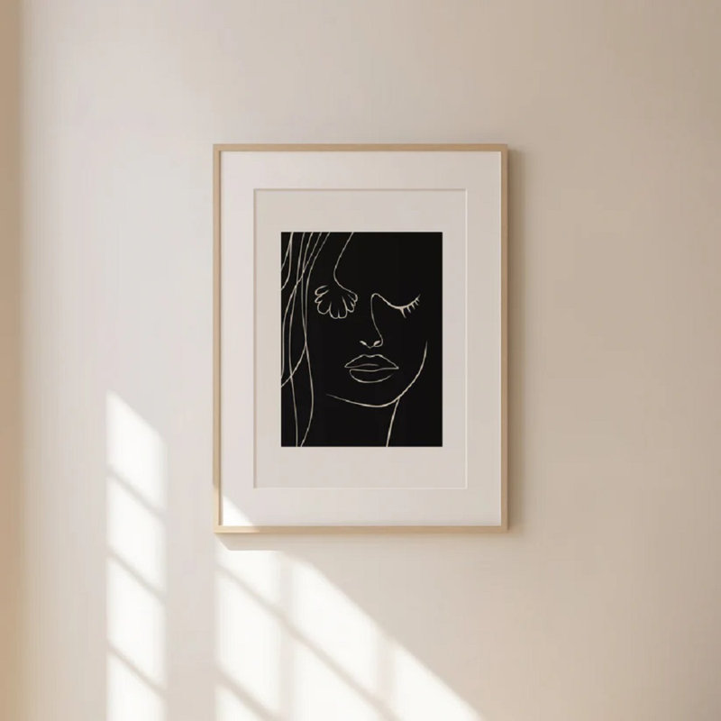 Abstract Face Print 1, 30cm Hx 21cm W